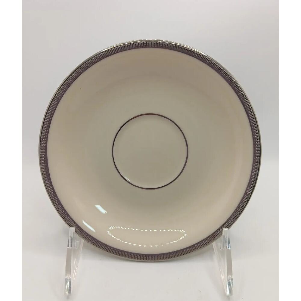 Lenox, Tuxedo, Platinum. Presidential Collection Saucer 5 1/2" Made In USA